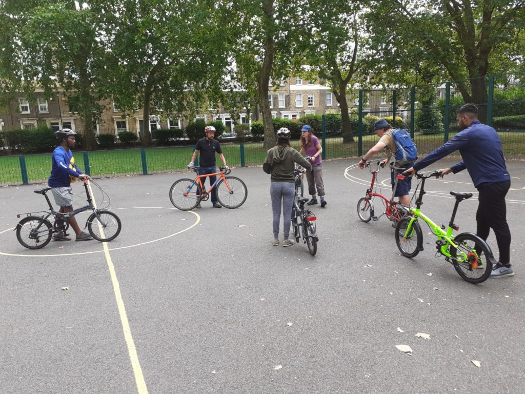 group cycle riding in London with Bikeworks