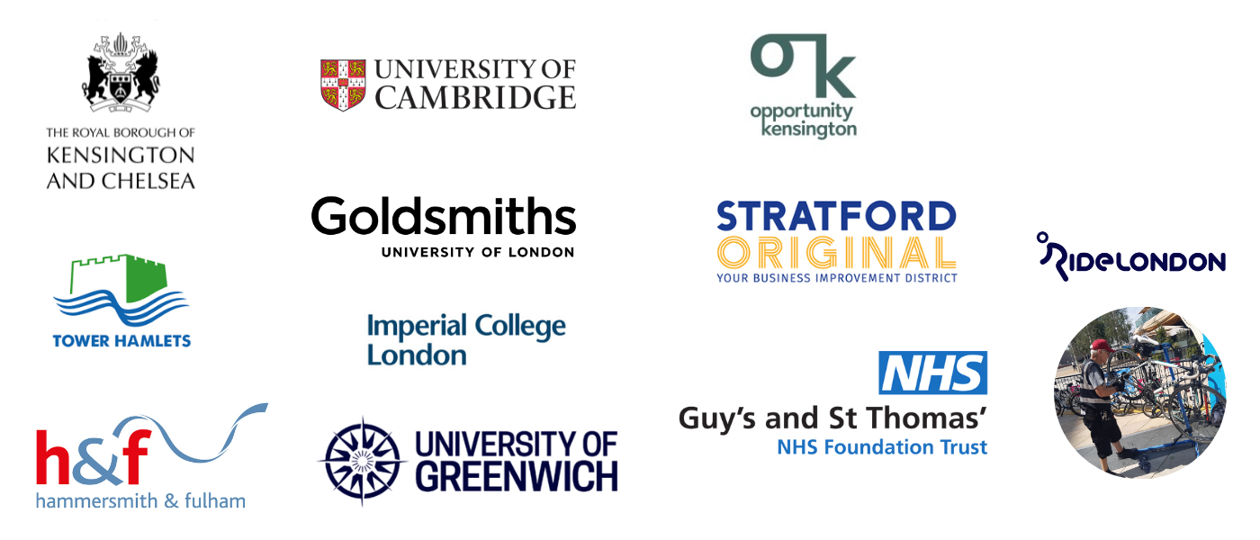 Logos of organisations that use Dr Bikes