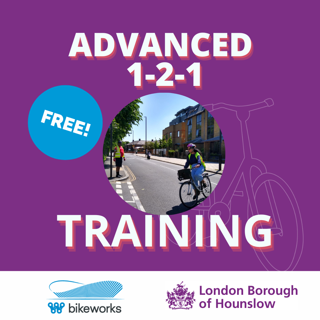 Advanced 1-2-1 adult cycle training in Hounslow