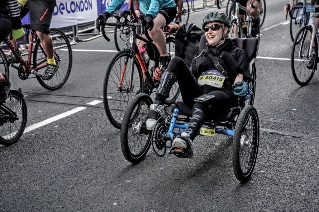 Jamie Lawson, Bikeworks Inclusive Cycling Adviser taking on RideLondon 2022